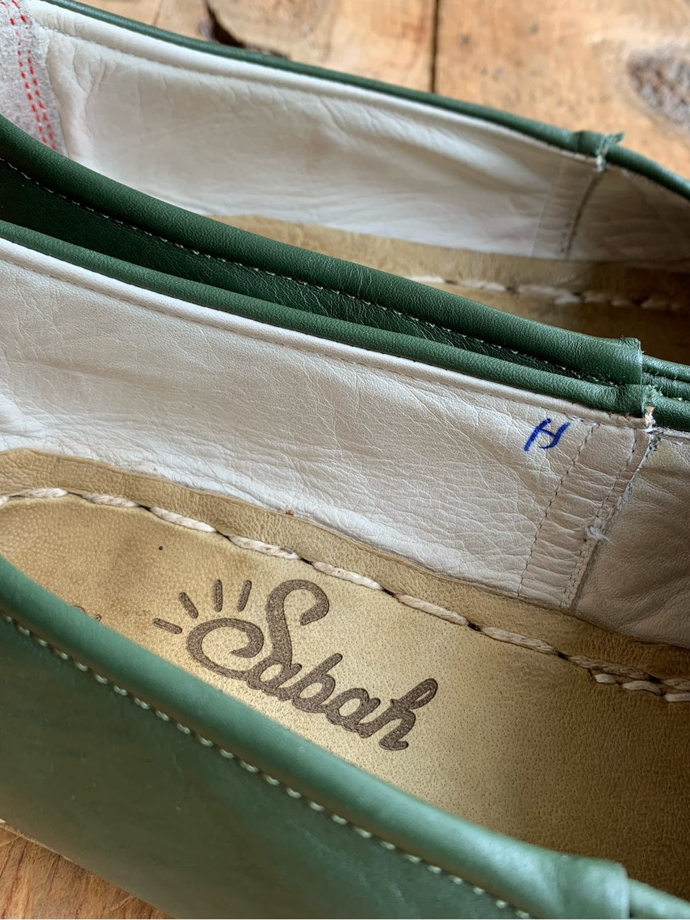 Sabah Green Leather Handmade Turkish shoes - Picture 8 of 9